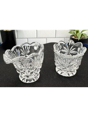 Shannon Crystal 24% Lead Crystal Sugar And Creamer Set